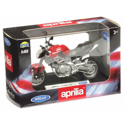 Мотоцикл WELLY Aprilia Shiver 750 1:18 12832PW мотоцикл welly 1 10 aprilia rsv 1000 r factory красный