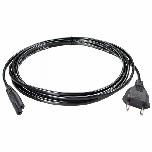кабель exegate cee 7 16 iec с7 ep280674rus 0 75 м черный Telecom кабели TE023-CU0.5-3M Кабель для аудио-видео техники IEC-320-C7, 2-pin 3m , черный, медь