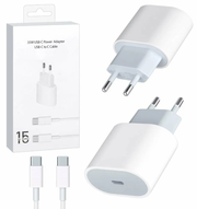 Зарядное устройство для iPhone 15, iPhone 15 Plus, iPhone 15 Pro, iPhone 15 Pro Max / Адаптер питания 35W + кабель USB Type-C - USB Type-C в комплекте