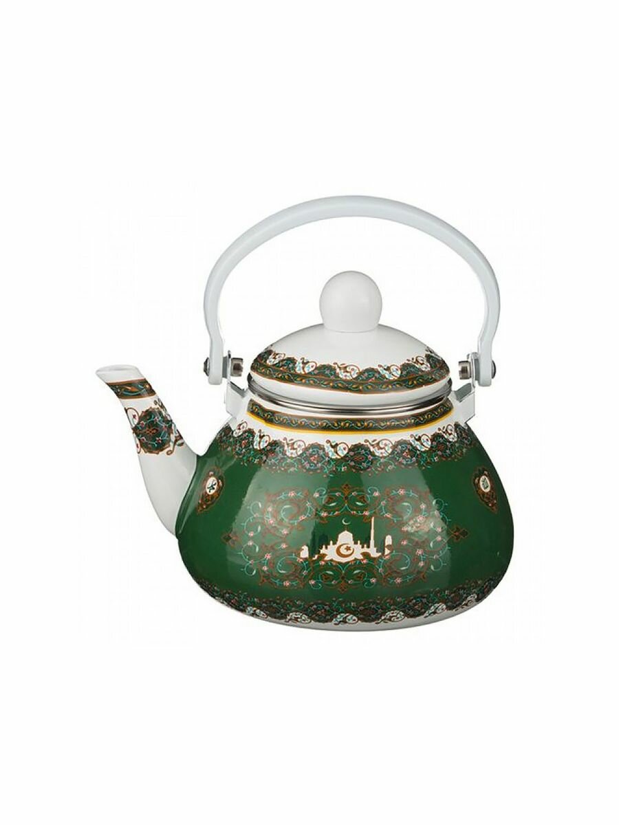 Чайник эмалированный с фильтром из нжс 13 л 934-333 Зеленый
