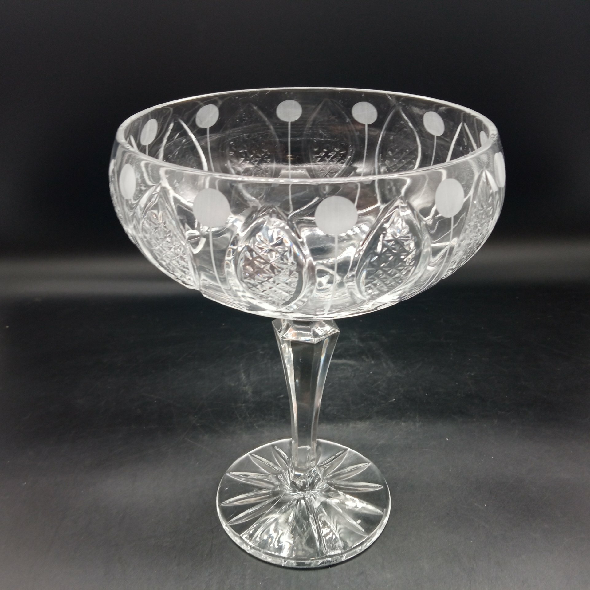 фото Ваза на ножке (конфетница), стекло, СССР, 1970-1990 гг.