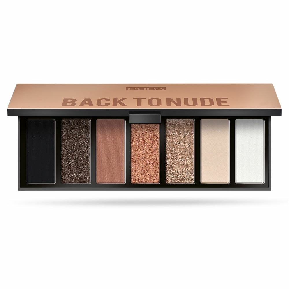 Тени для век Pupa Make Up Make Up Stories Compact Palette 7 shades, Палитра теней 7 оттенков, 001