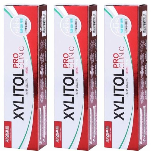 Mukunghwa Зубная паста Xylitol Pro Clinic Purple Color, 130 г, 3 шт тиарелла сердцелистная 1 шт горшок