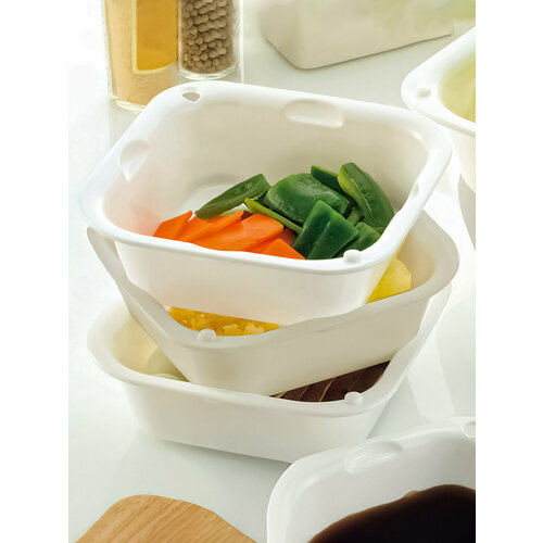 Контейнер для приготовления в СВЧ 2 шт, 19,5х19,5х6,5 см, 1,3 л