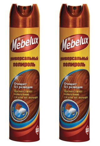 MEBELUX Полироль для любых поверхностей 300 мл2 шт