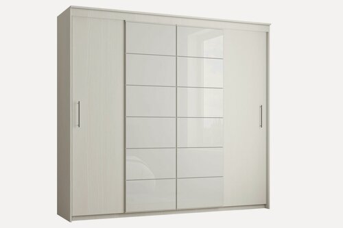 Изображение товара Шкаф-купе "Арманд 4" 240-60-240 Бодега Белая и оракал белый 010М наполнение белье-платье-платье