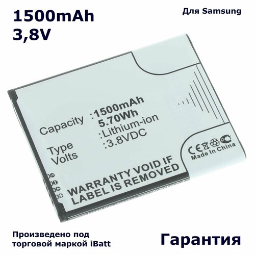 Аккумулятор iBatt 1500mAh 3,8V для Galaxy J1 mini Galaxy J1 Mini Prime SM-J106 SM-J106H Galaxy S Duos 3 SM-J106H/DS SM-G310 SM-J105F/DS