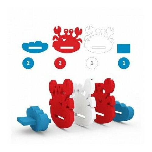 Игрушка-конструктор д/купания Краб 03-014 игрушки для ванны junfa игрушка для ванной краб 1688