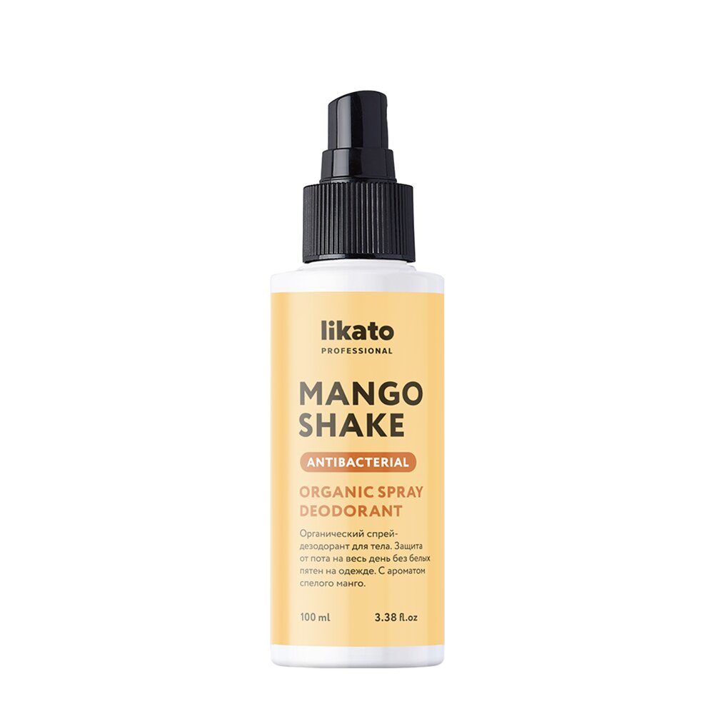 Спрей-дезодорант органический для тела / Mango Shake Likato professional 100 мл