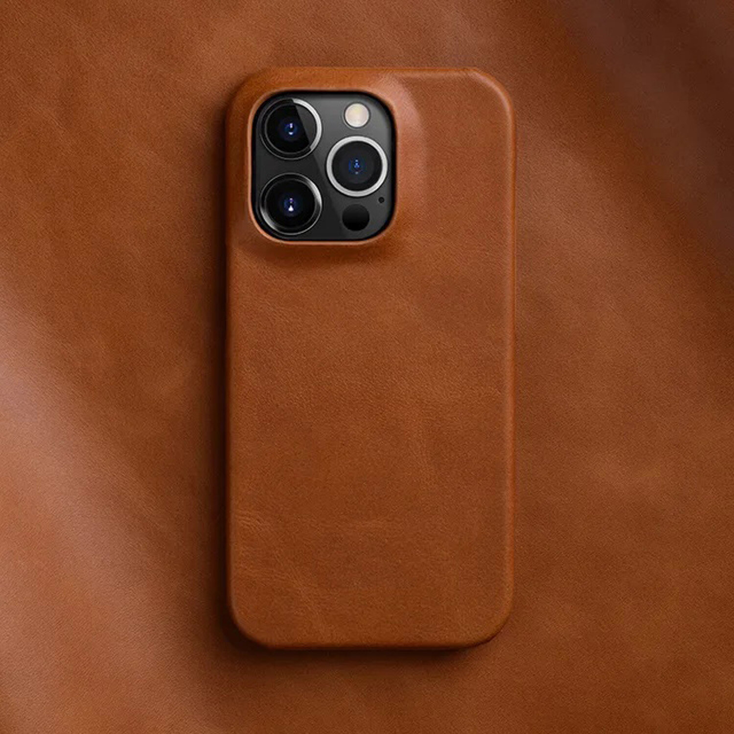 Кожаный чехол накладка с Magsafe Melkco Origin Regal Snap Pro Cover для iPhone 14 Pro Max, коричневый винтаж