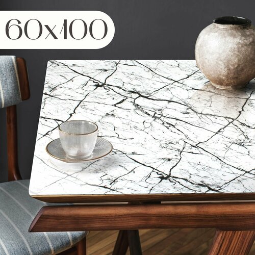 Скатерть на стол силиконовая гибкое стекло 60x100 см