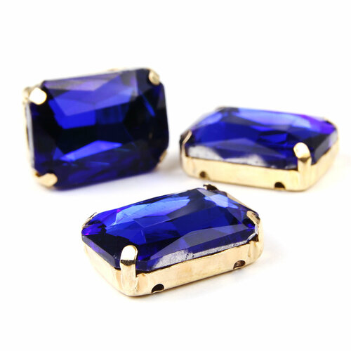 Хрустальные стразы в цапах прямоугольные AstraCraft 1318 мм ПЦ009НН1318 золото сапфир 3 шт 259₽