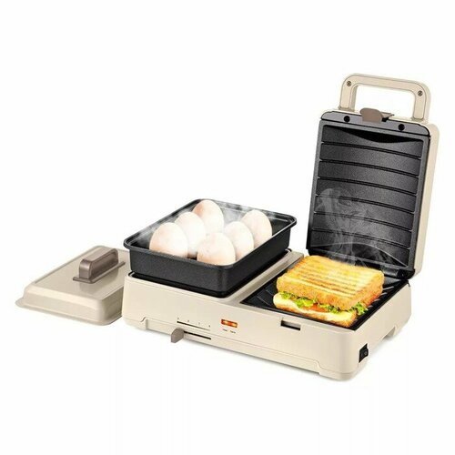 Бутербродница Kitfort КТ-6061-2 1120 Вт 14х15 см бежевая 791300₽