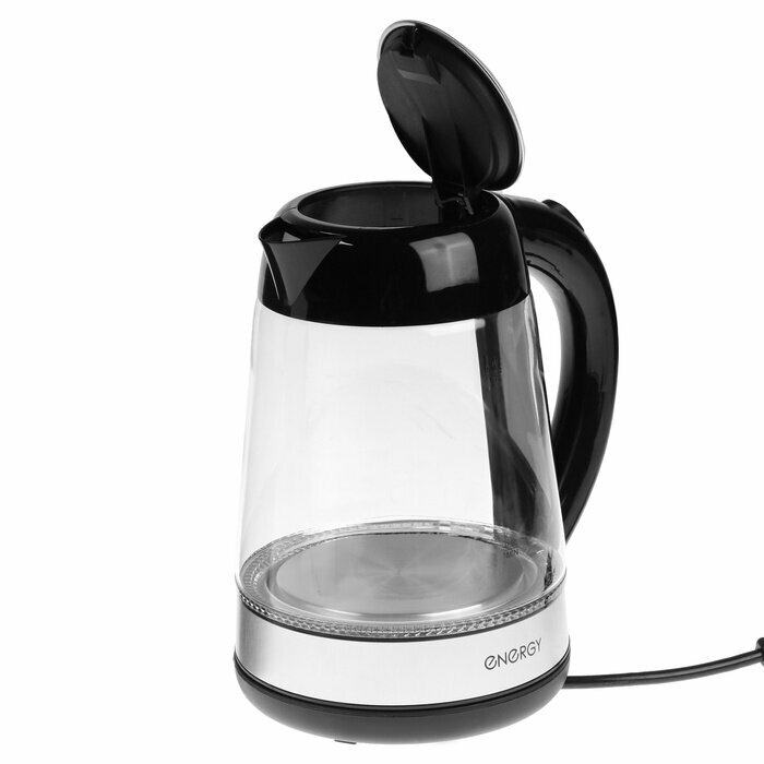 Чайник ENERGY E-251 (1.7л) стекло, пластик цвет черный - фото №15