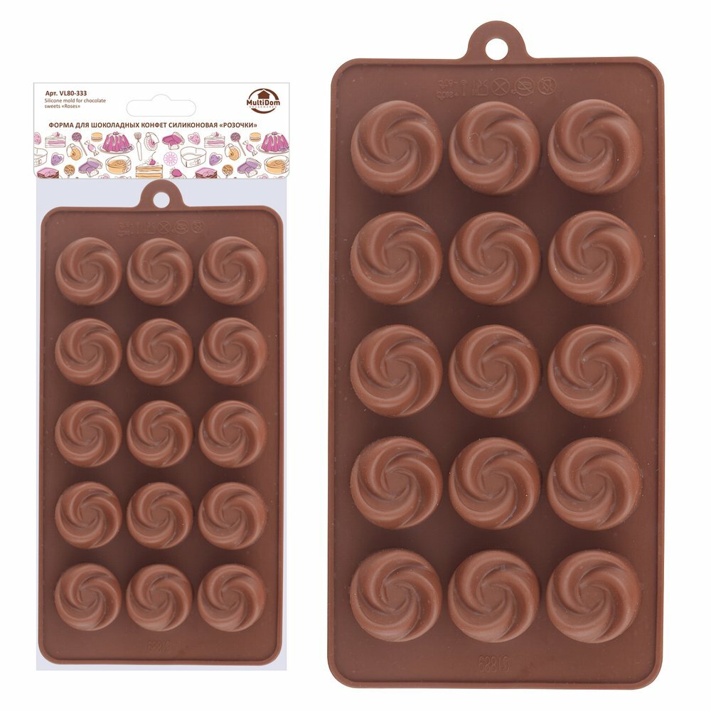 Форма для шоколадных конфет силиконовая "Розочки".