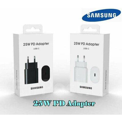 сетевое зарядное устройство samsung 65w black 2xusb c 1xusb a ep t6530nbegeu Сетевое зарядное устройство Samsung Adaptive Fast Charge 25Вт Белый