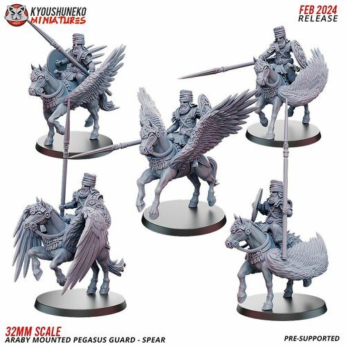 миниатюра catai shikabane guard Миниатюра Warhammer Araby Pegasus Guard Spear