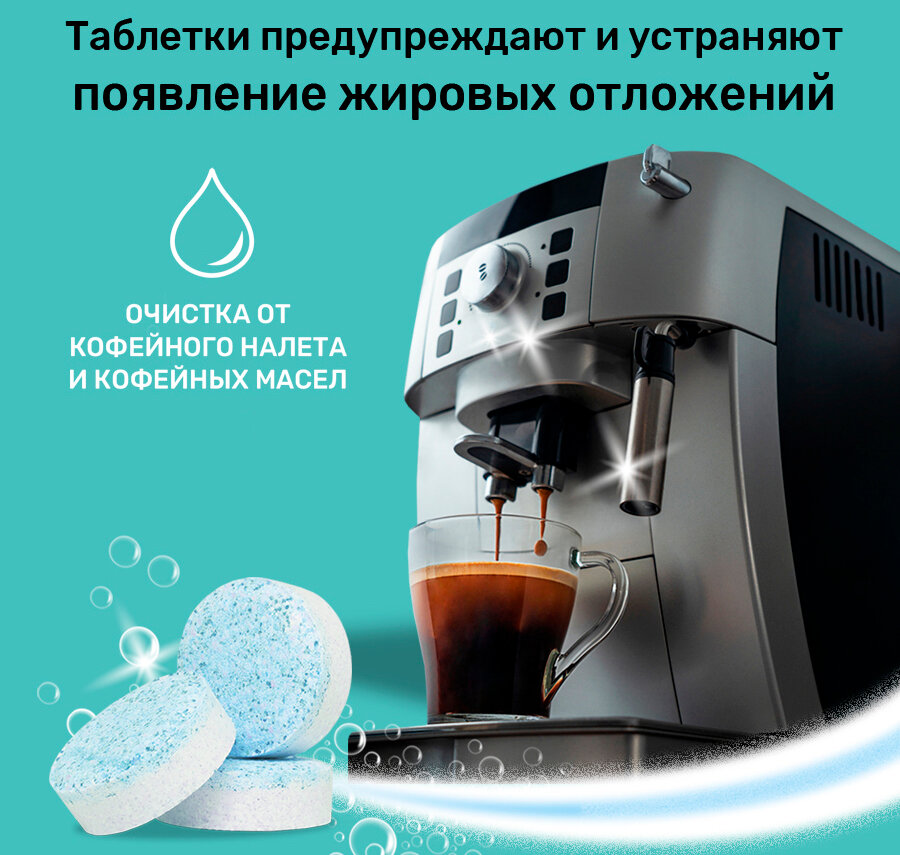 Таблетки для очистки кофемашин от кофейных масел "Clean&Fresh", 12 шт