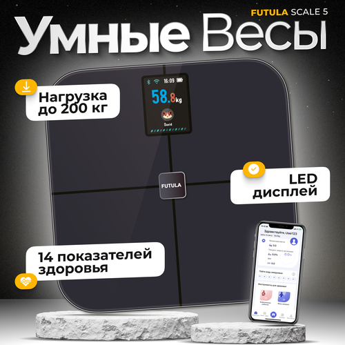 Умные весы напольные Futula Scale 5 (Black)