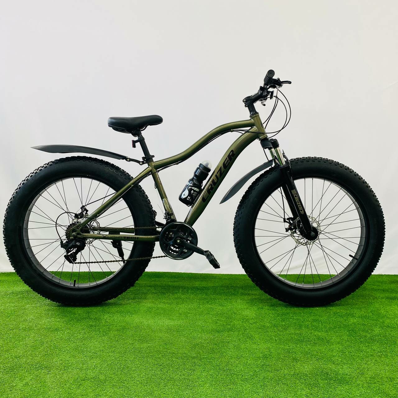 Велосипед Cruzer Fatbike 26x4" 2024 18" серый