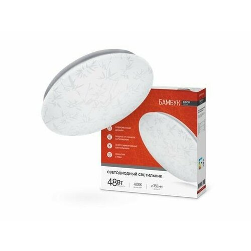 ASD/inHome светильник светодиодн. декоративный 48W(3120lm) 4000К 4K 350x55 IP40 DECO бамбук 8599 (арт. 812298)