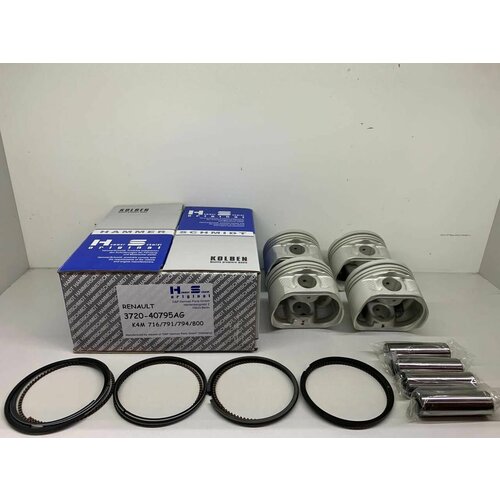 Поршни с кольцами RENAULT 16i мотор K4M 716-858 Стандартные Под гильзовку HAMMERSCHMIDT Premium 17000₽