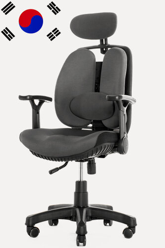 Изображение товара Кресло FALTO Inno Health (двойная динамичная спинка, ткань, каркас черный, серый)