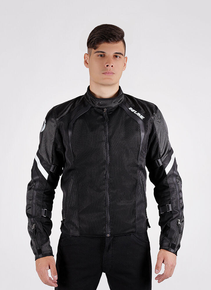 Мотокуртка INFLAME INFERNO II DARK текстиль+сетка, цвет черный, размер XXL