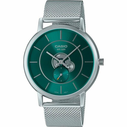 Наручные часы CASIO, зеленый, серебряный наручные часы casio зеленый серебряный