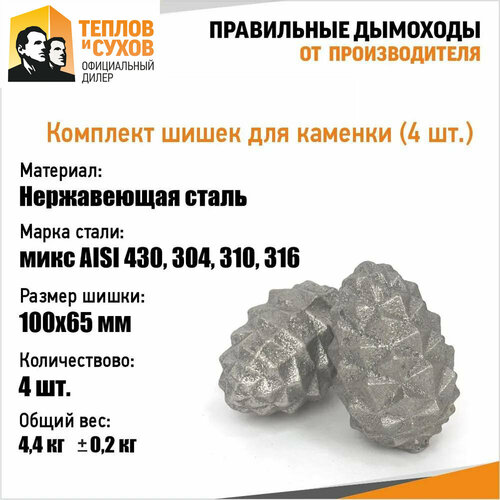 Комплект шишек для каменки 4шт44кг - 02кг ТиС 3998₽