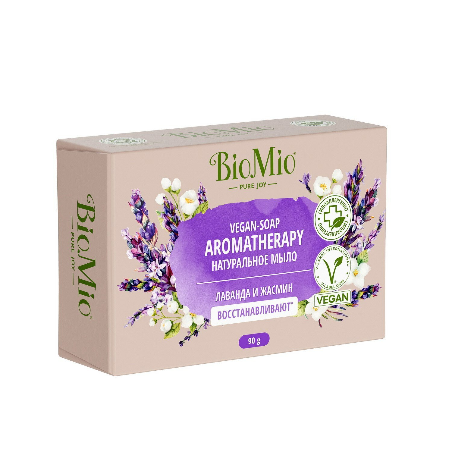 BIO MIO Мыло Vegan-Soap Aromatherapy Жасмин и лаванда 90 г