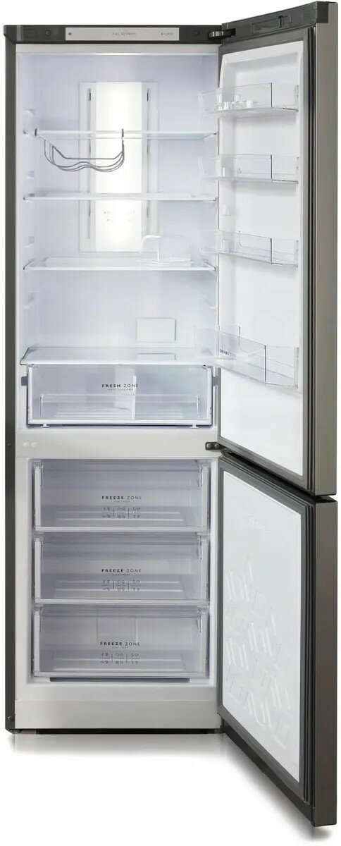 Холодильник Бирюса Б-I960NF 2-хкамерн. нержавеющая сталь - фотография № 11