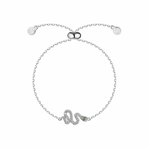 Браслет WANNA?BE!, фианит, белый, серебристый