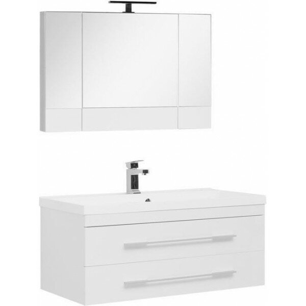 Комплект мебели для ванной Aquanet Нота 100 белый (камерино)