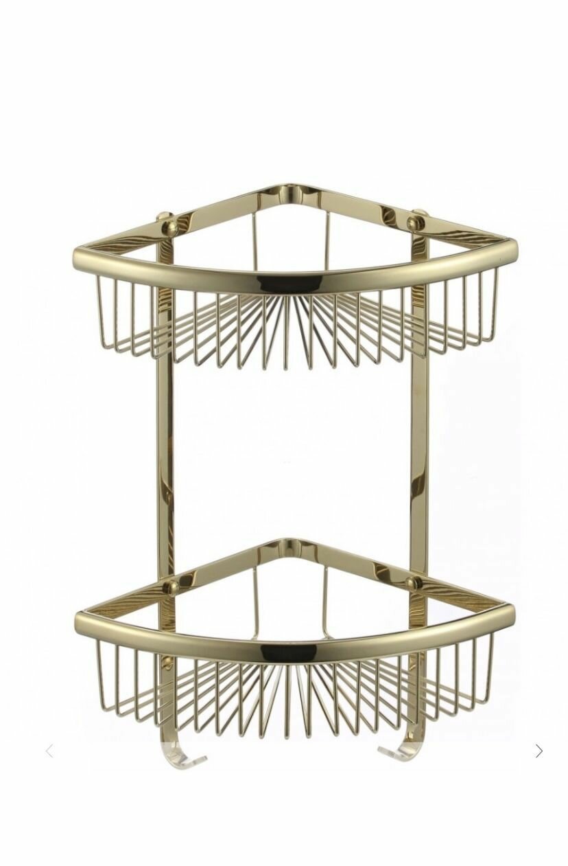 Угловая полка Ganzer сетчатая двухэтажная, 30062E Золото