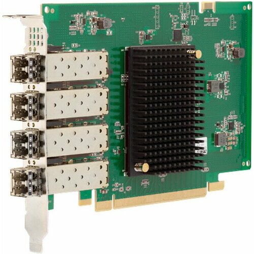Сетевой адаптер Broadcom Emulex LPe31004-M6 Gen 6 (16GFC), 4-port, 16Gb/s, PCIe Gen3 x8, LC MMF 100m, трансиверы установлены. Not upgradable h3c lsqm2gp24sa8 модуль интерфейса геотермического интерфейса s700et 24 порта s700et sfp lc