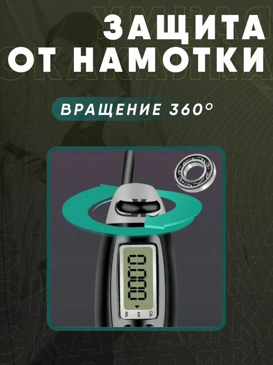 Умная скакалка со счетчиком прыжков, калорий, скакалка электронная, скакалка для фитнеса — фото 1