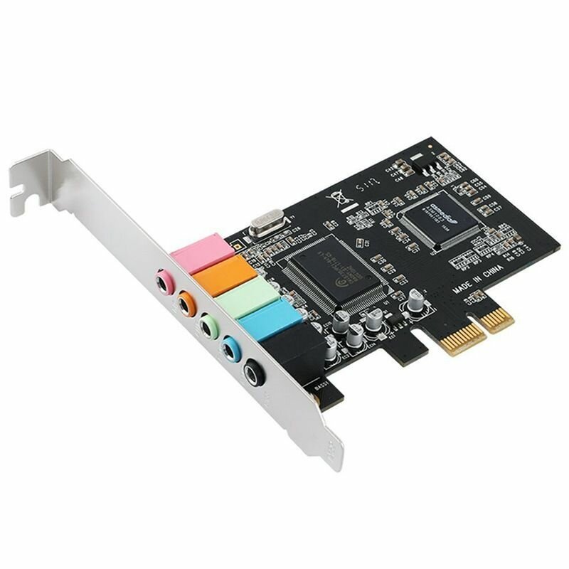 Внутренняя звуковая карта PCI 5.1 для Windows 7 3D Stereo PCI-E чип CMI8738 32/64 Bit