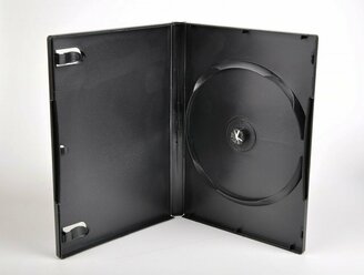 DVD Box (коробка) на 1 диск (черный футляр, высокий), 14 мм