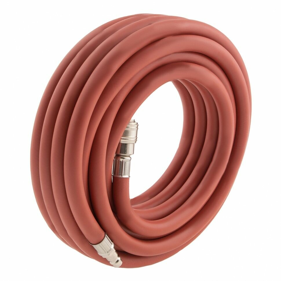 Шланг пневматический резиновый, 10 x 16 мм, 24 бар, армированный, быстросъемное соединение, 10 м Stels, 57021