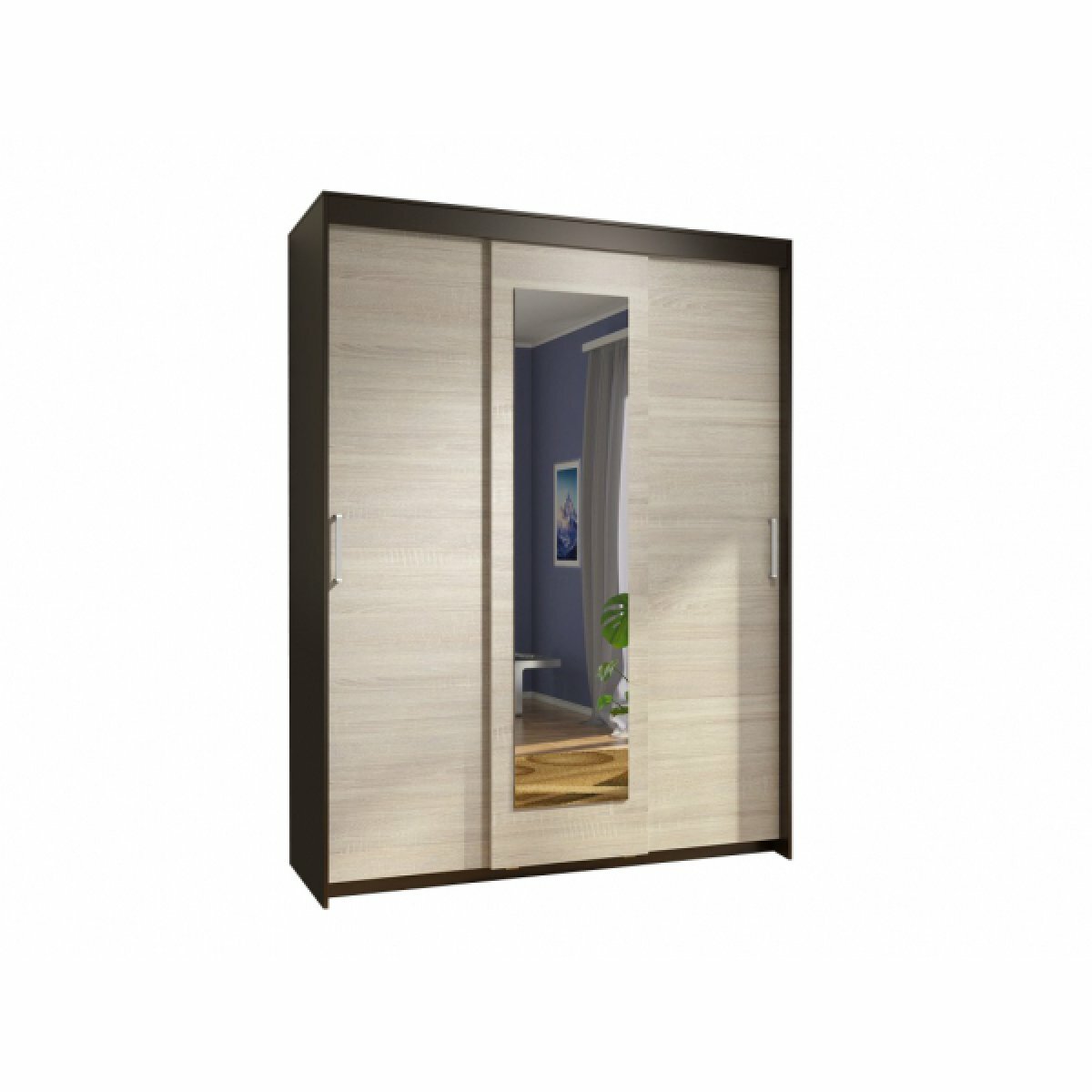 фото Шкаф-купе "Эва" ШК-017 1,6 м - Венге / Дуб Сонома светлый