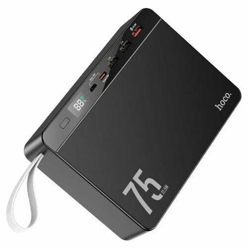 Внешний аккумулятор Hoco J94 75000 мАч 1 USB 3 А дисплей чёрный 7823₽