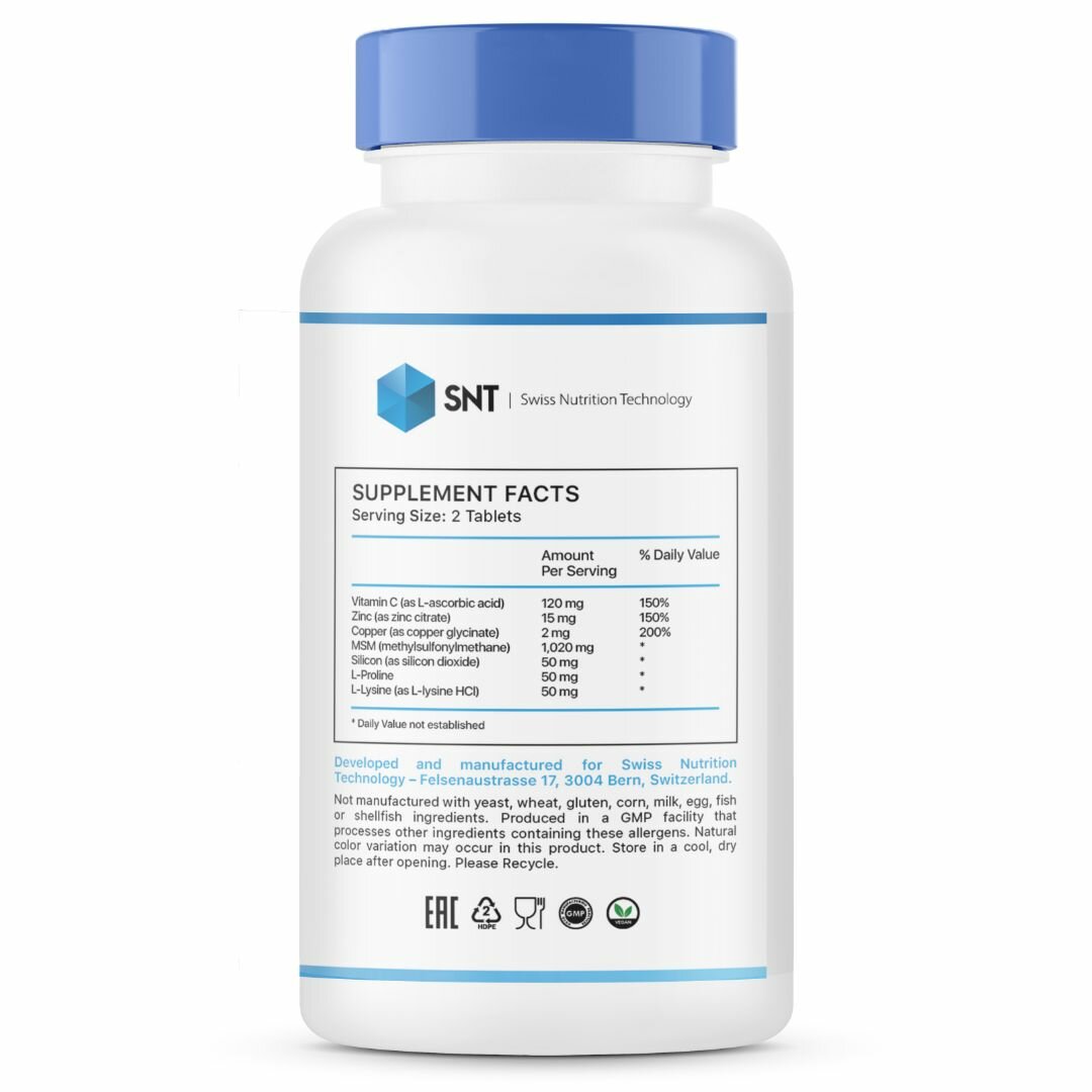 Бад Для Кожи И Волос Для волос и ногтей SNT Hair Skin Nails Formula 1000mg 90 таблеток
