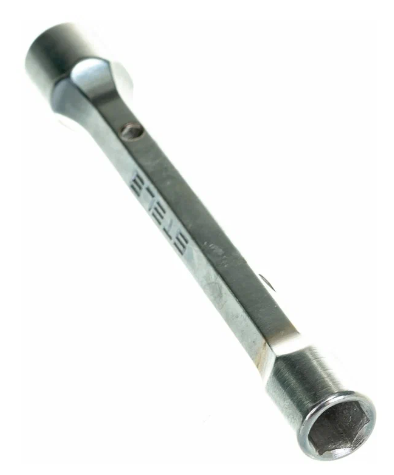Ключ трубка торцевой усиленный, 8 х 10 мм, CrV Stels
