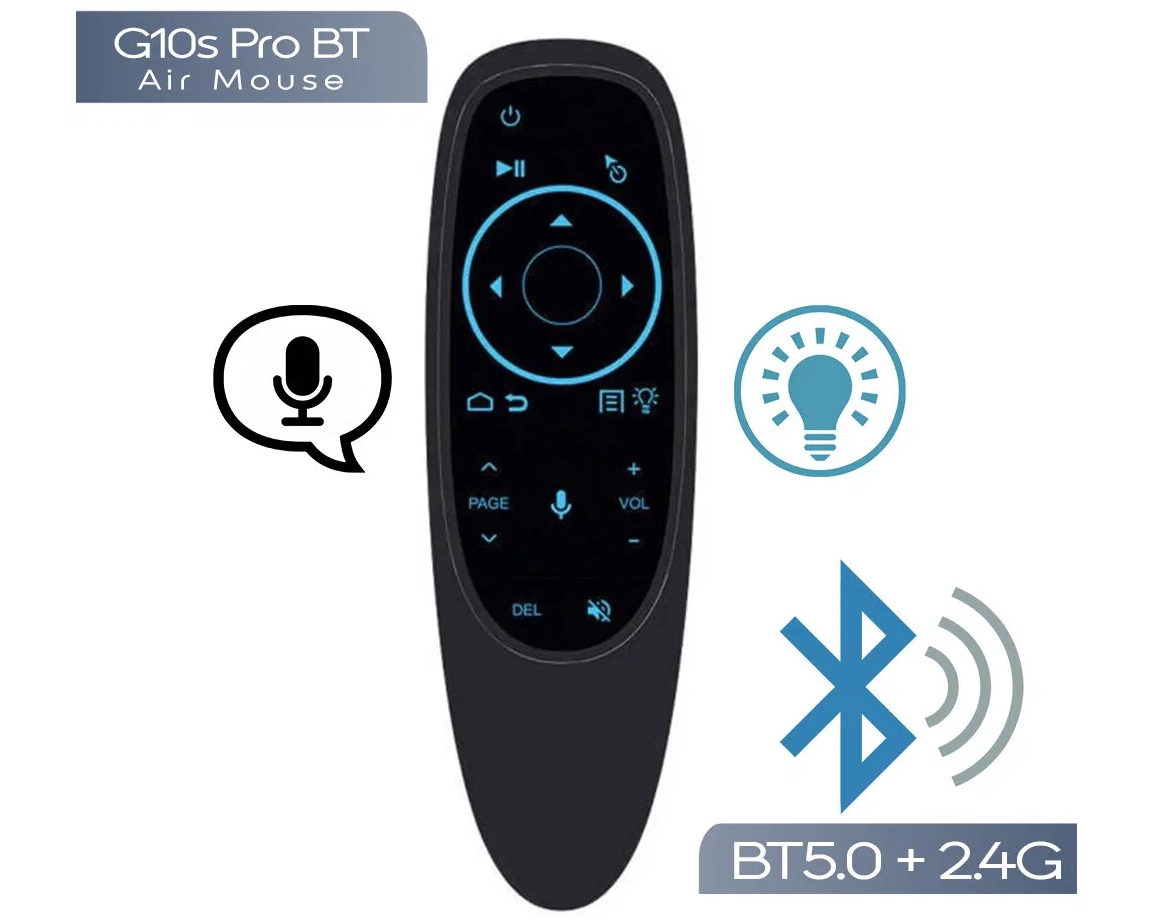 Пульт ДУ с гироскопом и подсветкой Air Mouse G10BTS Pro Bluetooth 5.0