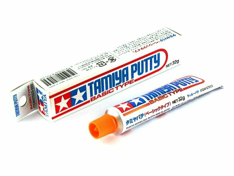 фото 87053 tamiya Шпаклёвка базовая серая putty (basic type) 32 гр.