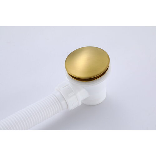 Слив-перелив автоматический для ванны и душа BesserKraft (латунь, матовое золото)