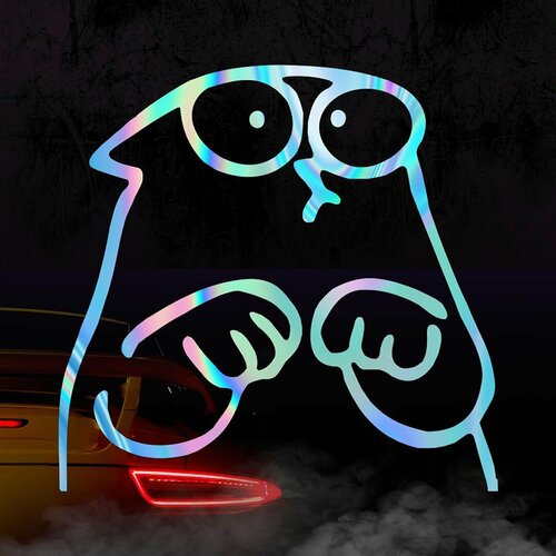 Наклейка Кот голографическая 400₽