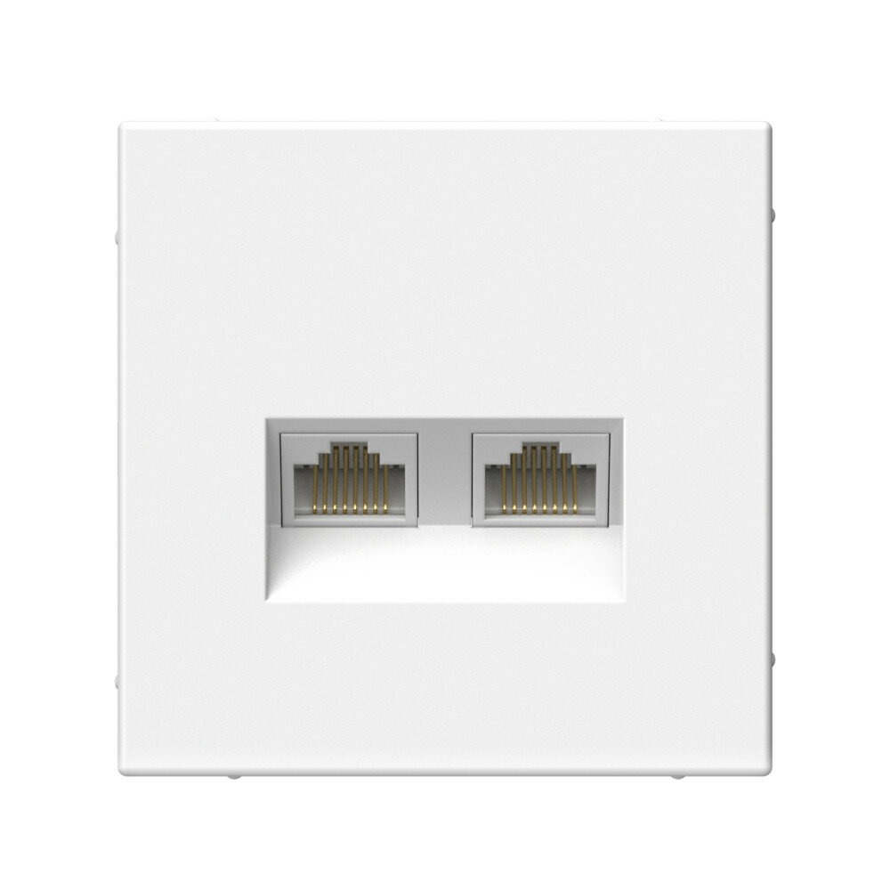 Розетка двойная компьютерная RJ45+RJ45 Systeme Electric (Schneider Electric), ArtGallery, аквамарин - фото №2