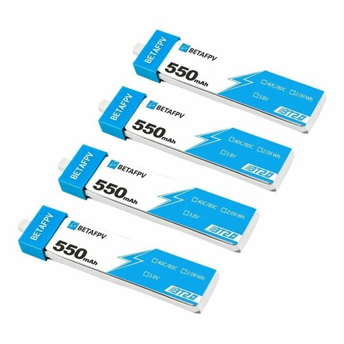 Комплект аккумулятор BetaFPV 550mAh 1S BT2.0 (4шт)
